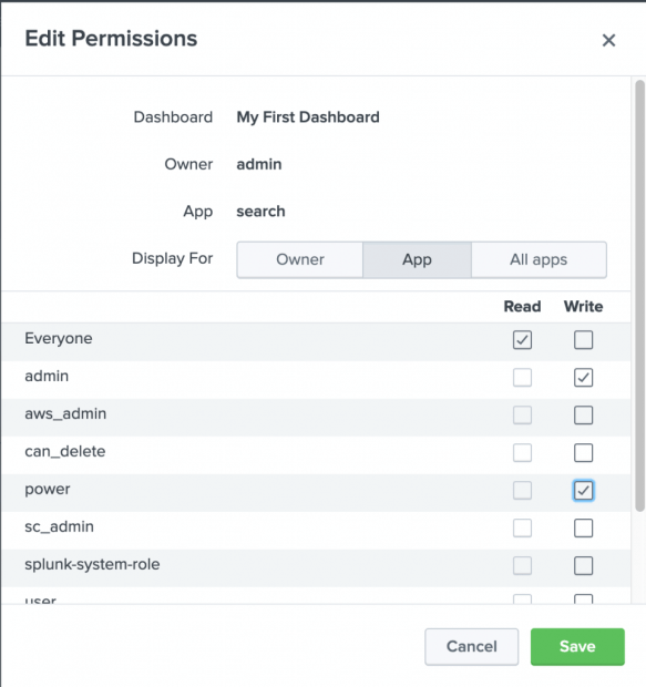 Set permissions for all apps