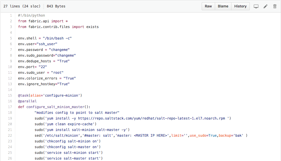 Python code example